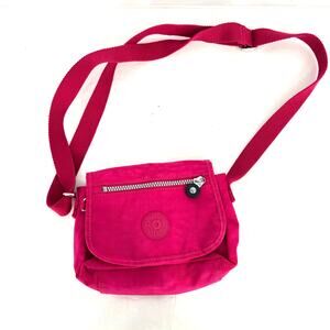 Kipling Sabian Mini Crossbody Bag Pink Nylon Lightweight Adjustable Strap